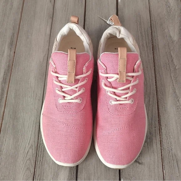 NWT TOMS Earthwise Sneakers In Tea Pink/ Natural Size Woman's 7.5 - Picture 5 of 12